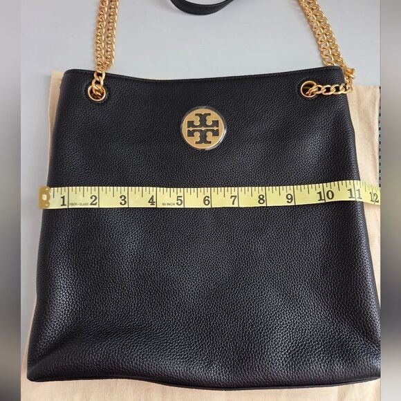 NWOT! Tory Burch Everly Swingpack Black Leather Shoulder Bag - Picture 7 of 10